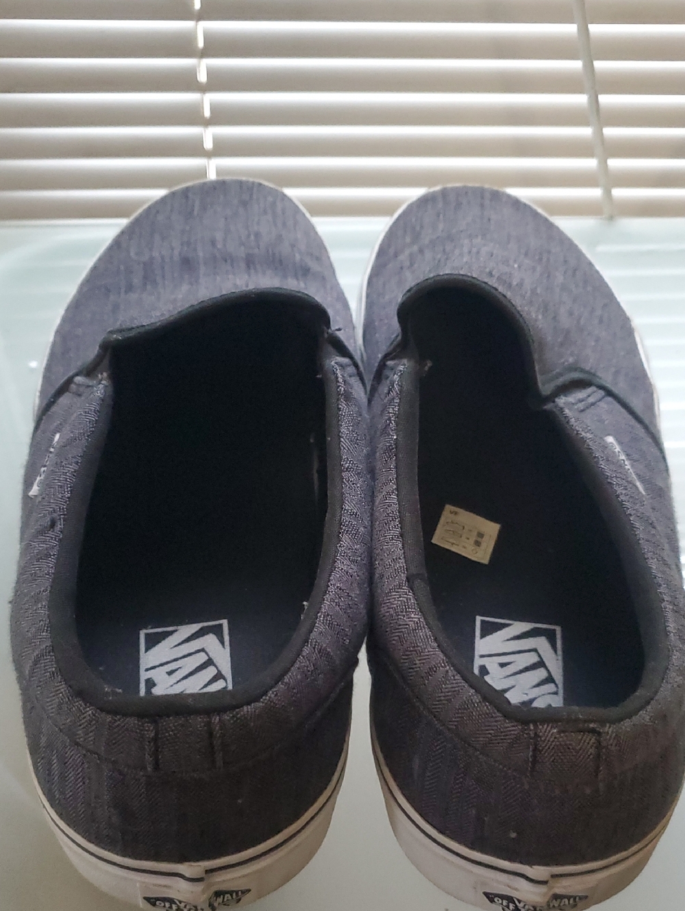 Vans Men’s Slip-On Canvas Loafers in Dark Gray